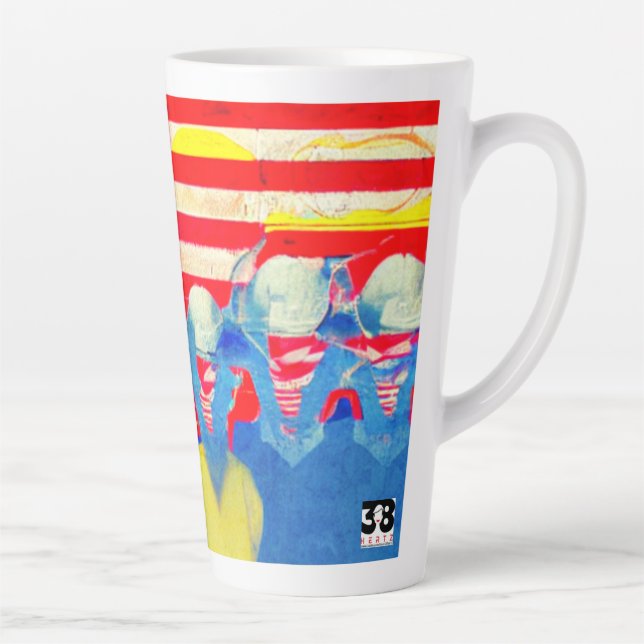 Caneca De Café Latte Trabalhador Americano (Direita)