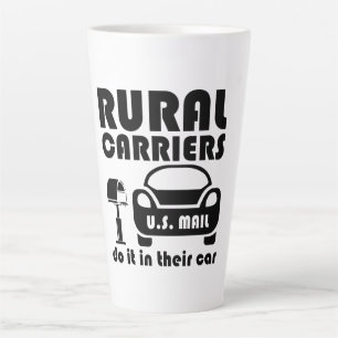 Caneca De Café Latte Trabalhadores Postais De Transporte Rural Fazem-No