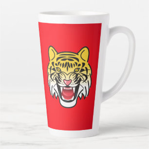 Caneca De Café Latte Trabalho de arte-21876 Tigre Rindo
