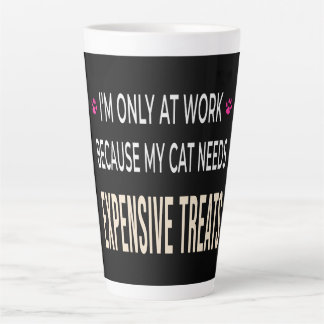 Caneca De Café Latte Trabalho Divertido Porque Meu Gato Precisa de Gulo