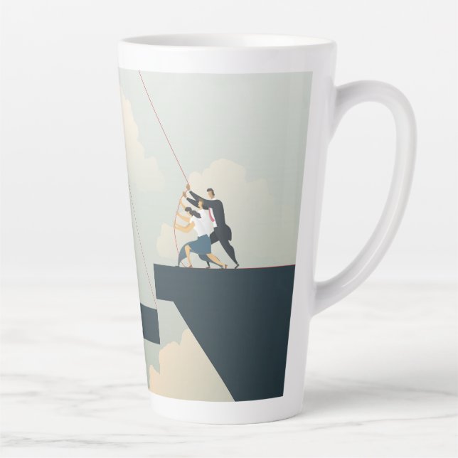Caneca De Café Latte Trabalho em equipe de negócios (Direita)