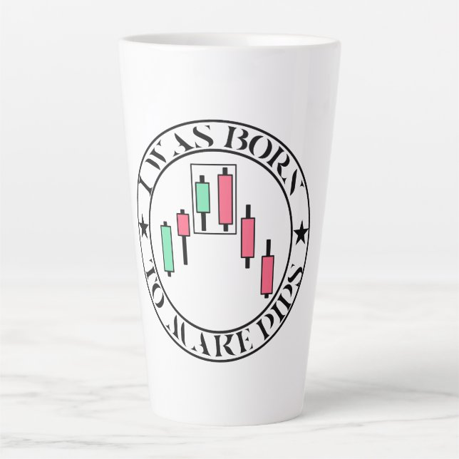 Caneca De Café Latte Trade Design | Bearish pattern | Pips (Frente)