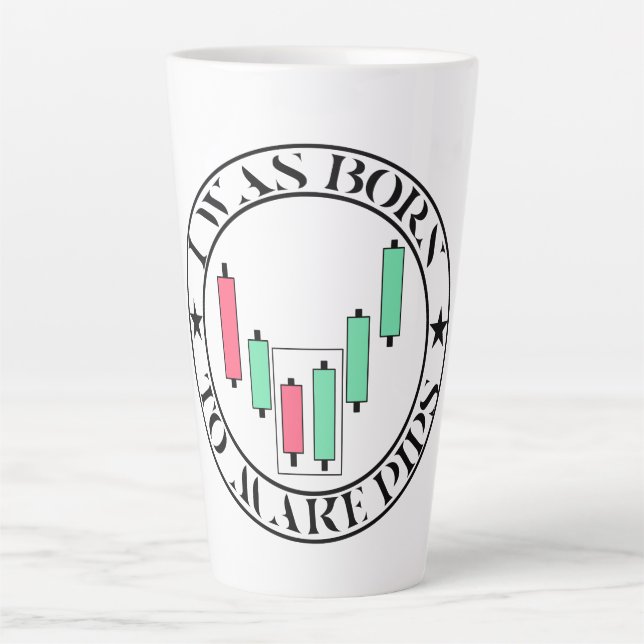 Caneca De Café Latte Trade Design | Bullish pattern | Pips (Frente)