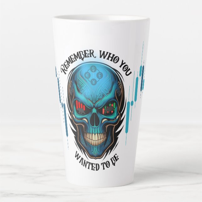 Caneca De Café Latte Trade Motivation | Skull | Remember  (Frente)