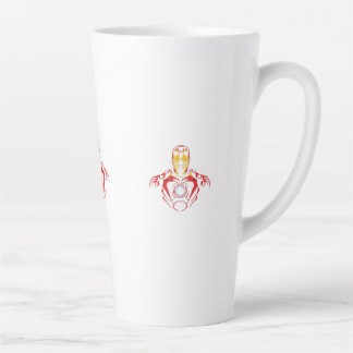 Caneca De Café Latte Traje Vector Ironman - Núcleo de Arco Brilhante
