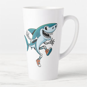 Caneca De Café Latte Tralalalero Tralala SkeleBoo Halloween Design
