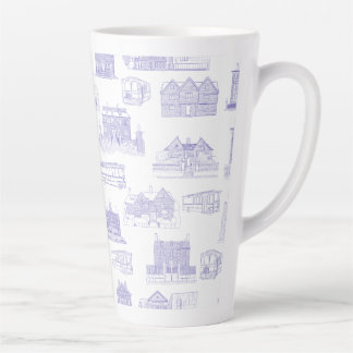 Caneca De Café Latte Trama de Torre de Salem Histórica