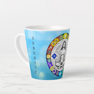Caneca De Café Latte Tranquilidade e Serenidade Medicação Pacífica