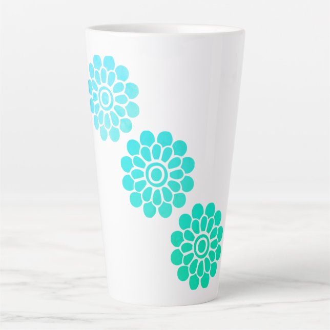 Caneca De Café Latte Tranquilidade teal (Frente)