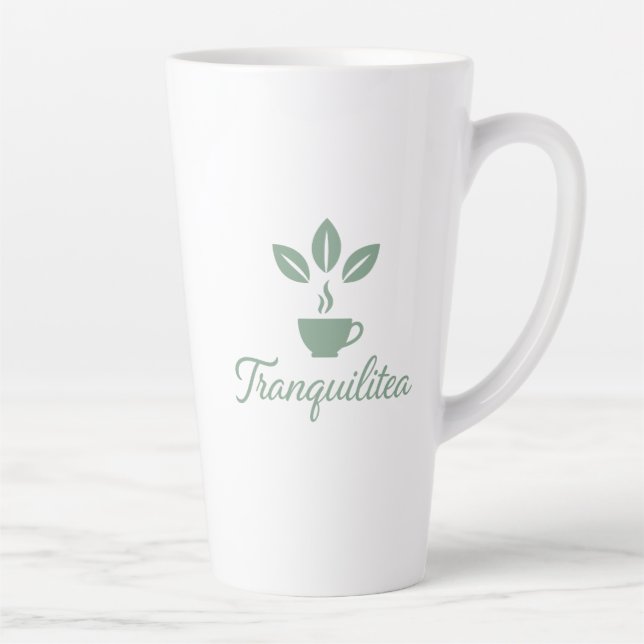 Caneca De Café Latte Tranquilitea Funny Calm Tea Lover (Direita)