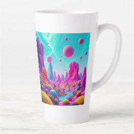Caneca De Café Latte  Traumplanet der Farben – Jenseits der Realität