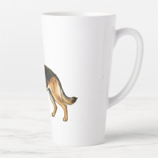 Caneca De Café Latte Travesseira de Arremesso de Dupla Face Pastor Alem
