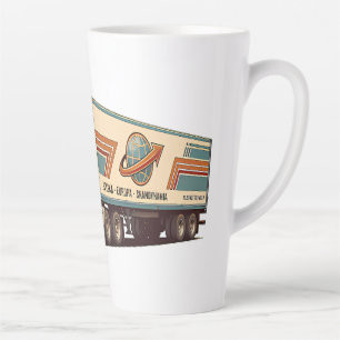 Caneca De Café Latte Travesseira Decorativa de Caminhão Semi-Reboque Vi
