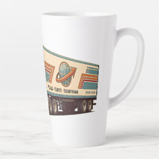 Caneca De Café Latte Travesseira Decorativa de Caminhão Semi-Reboque Vi