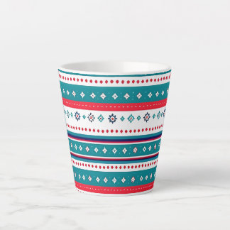 Caneca De Café Latte Travesseiro decorativo de Faixa Horizontal Vermelh