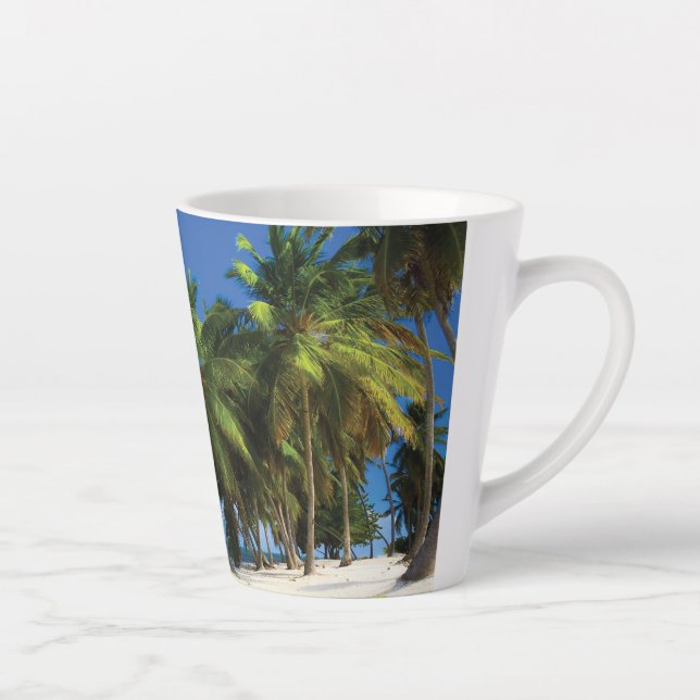 Caneca De Café Latte Travesseiro decorativo de praia exótico (Direita)