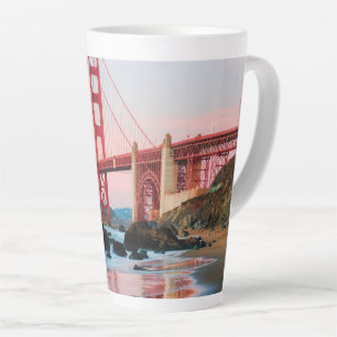 Caneca De Café Latte Travesseiro decorativo ponte Golden gate