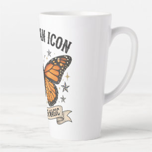 Caneca De Café Latte Travesseiro Lombar Ícone Borboleta Monarca Vintage