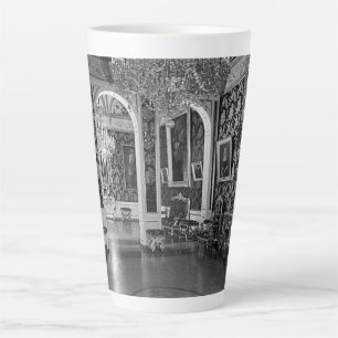 Caneca De Café Latte Travesseiro Vintage Quarto Azul Príncipe Palácio M