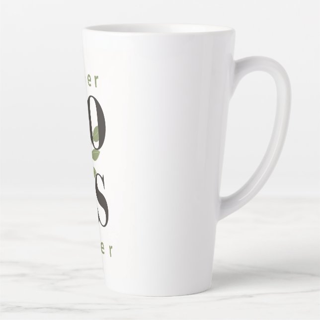 Caneca De Café Latte Trendy Latte Mug moderno presente para o Melhor Ch (Direita)