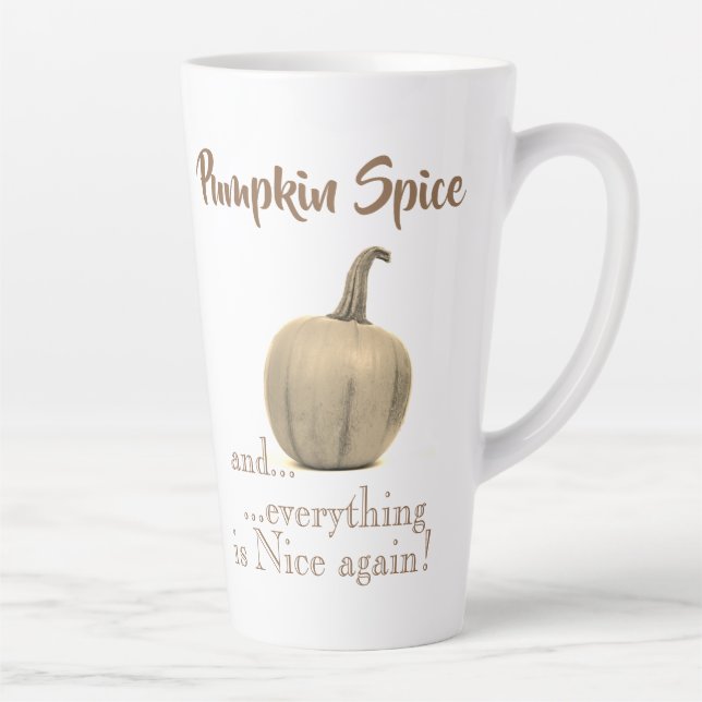 Caneca De Café Latte Trendy Ouro Pumpkin Spice (Direita)