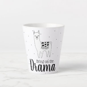 Caneca De Café Latte Trendy traga o drama Llama