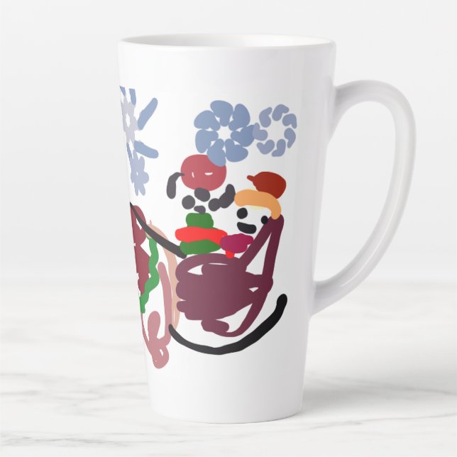 Caneca De Café Latte  Trenó de inverno  (Direita)