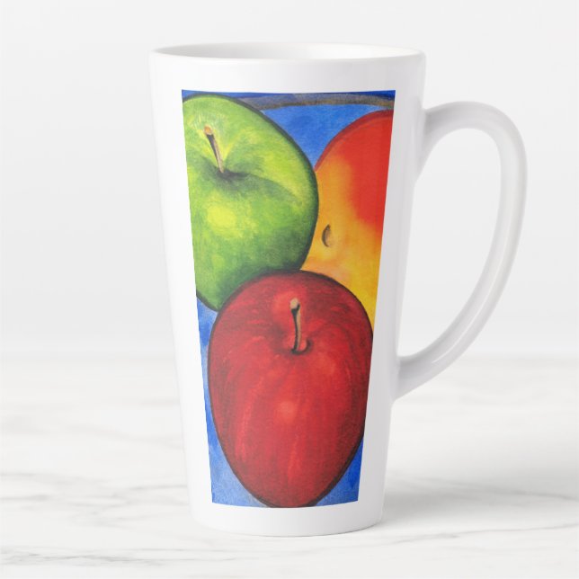 Caneca De Café Latte Três Maçãs (Direita)