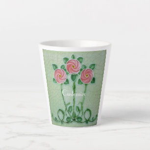 Caneca De Café Latte Três Rosas Rosa Thunder_Cove