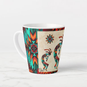 Caneca De Café Latte Três Southwest Kokopelli Latte Mug
