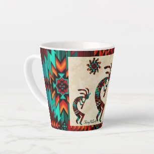 Caneca De Café Latte Três Southwest Kokopelli Latte Mug