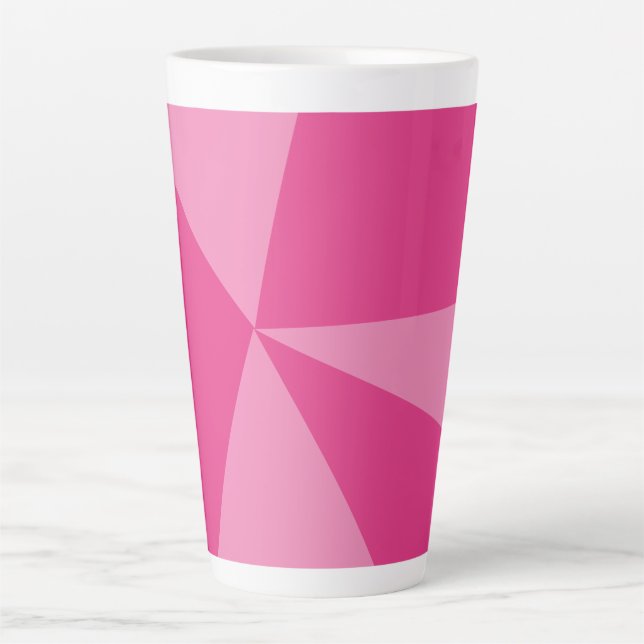 Caneca De Café Latte Triângulos padrão geométrico (Frente)