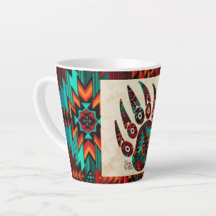 Caneca De Café Latte Tribal Bear Paw Latte Mug