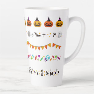 Caneca De Café Latte Trick Or Treat Festa de Halloween Assustadora Deco