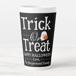 Caneca De Café Latte Trick ou Tratar a família Spooky Halloween