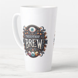Caneca De Café Latte Trick ou Tratar Breve