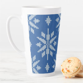 Caneca De Café Latte Tricô de Neve