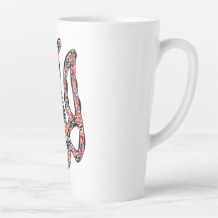 Caneca De Café Latte Trident Trident Nacional Ucraniano trizub estiliza
