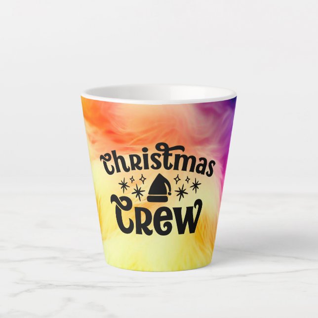 Caneca De Café Latte Tripulação de Natal (Frente)