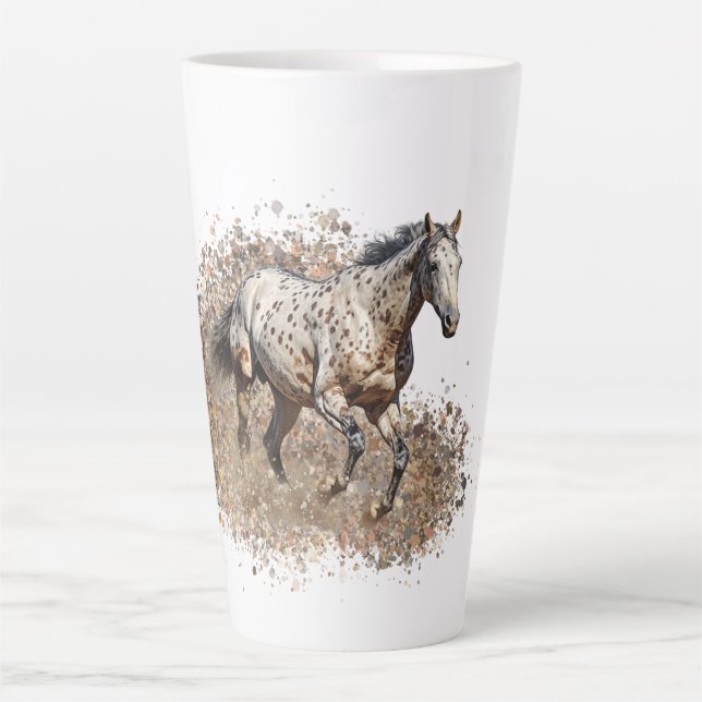 Caneca De Café Latte Troço Latente do Cavalo Appaloosa Americano (Frente)