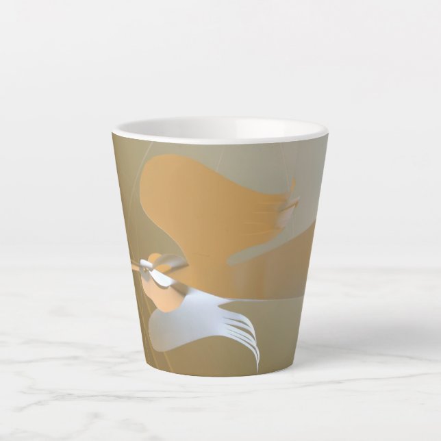 Caneca De Café Latte Trompetes de anjo (Frente)