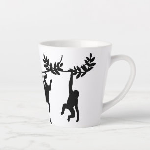 Caneca De Café Latte Tropa de Macacos