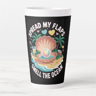 Caneca De Café Latte Tropical Tease Spread My Flaps, Smell the Ocean