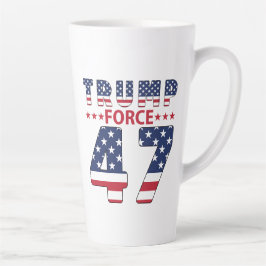 Caneca De Café Latte Trump Force 47