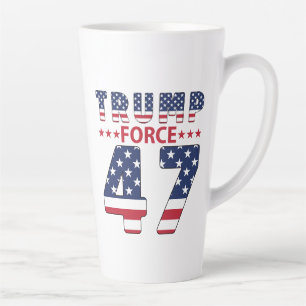 Caneca De Café Latte Trump Force 47