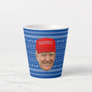 Caneca De Café Latte TRUMP MAGA Natal