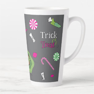 Caneca De Café Latte Truque Ou Tratar Divertido! Doce Morte E Doces