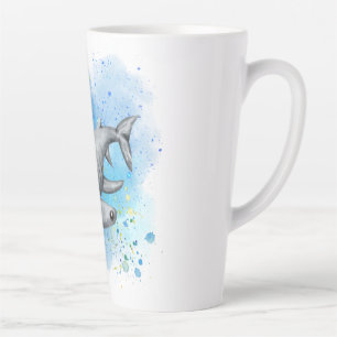 Caneca De Café Latte Tubarão-martelo na lata
