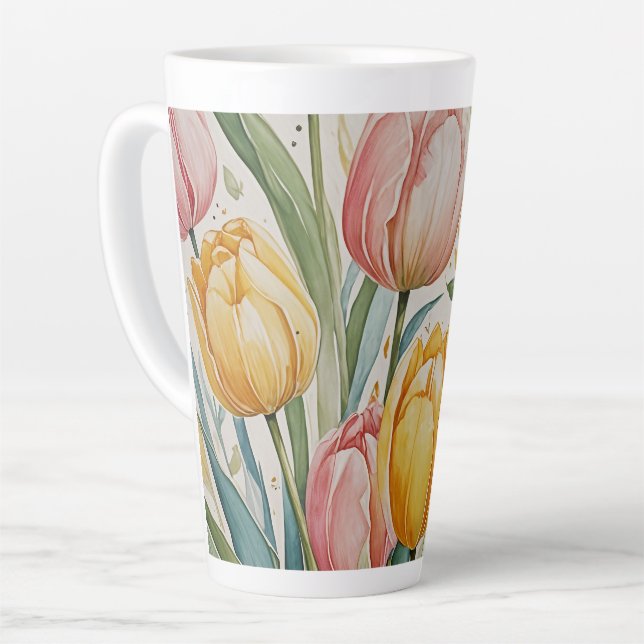 Caneca De Café Latte Tulip Reverie (Ângulo esquerdo)