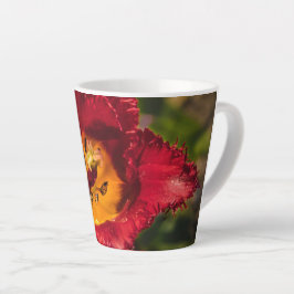 Caneca De Café Latte tulipa vermelha